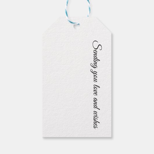 Vibrant Watercolor Dandelion, custom ギフトタグ (裏面)