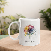 Vibrant Watercolor Dandelion, custom コーヒーマグカップ