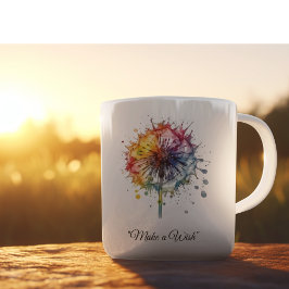 Vibrant Watercolor Dandelion, custom コーヒーマグカップ