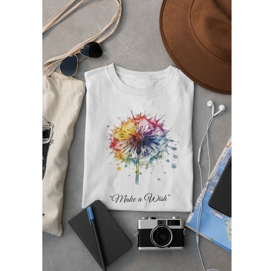 Vibrant Watercolor Dandelion, custom Tシャツ