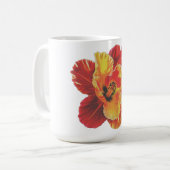 Vibrant Watercolor Daylily Floral Mug コーヒーマグカップ (正面左)