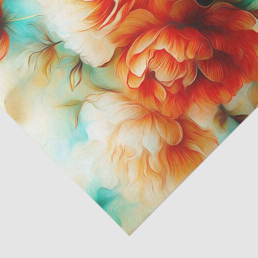 Vibrant Watercolor Floral Tissue Paper 薄葉紙 (詳細)
