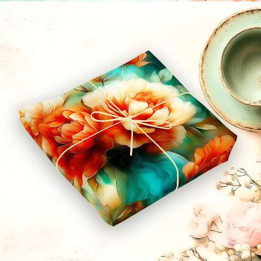 Vibrant Watercolor Floral Tissue Paper 薄葉紙