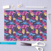 Vibrant Watercolor Mosaic Swirl Stained Glass  薄葉紙 (クラフト)