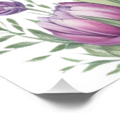 Vibrant Watercolor Tulip Bouquet ポスター (コーナー)
