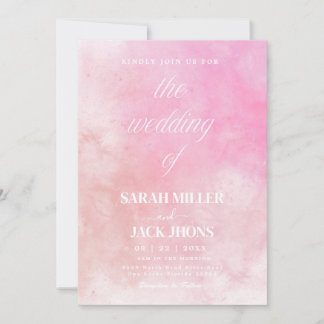 Vibrant  Watercolor Wedding Invitation 招待状