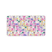 Vibrant Watercolor Wildflowers ラベル (正面)
