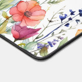 Vibrant Watercolor Wildflowers Personalized デスクマット (コーナー)