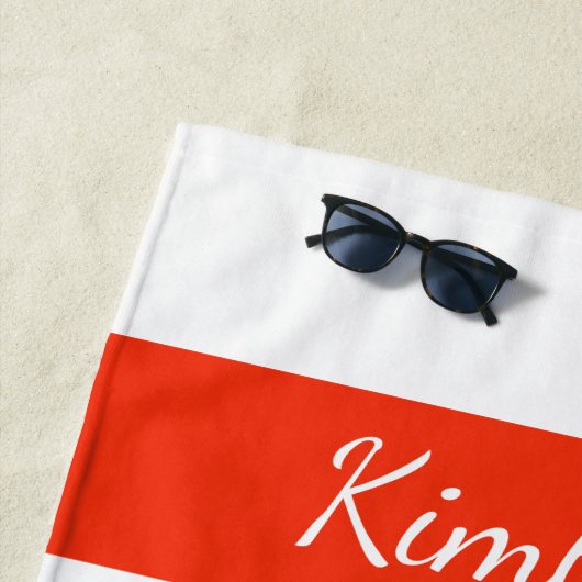 Vibrant Watercolor Wildflowers Personalized ビーチタオル (インサイチュ)