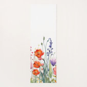 Vibrant Watercolor Wildflowers Personalized ヨガマット (裏面)