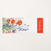 Vibrant Watercolor Wildflowers Personalized ヨガマット (正面(横))