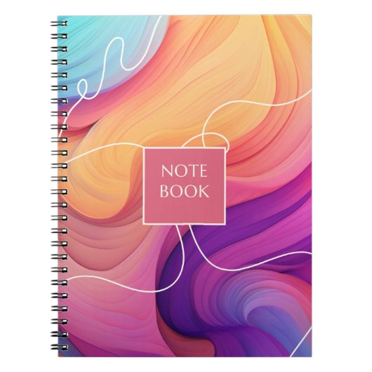 Vibrant Waves Notebook ノートブック (正面)