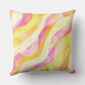 Vibrant Wavy Abstract Pattern クッション (裏面)