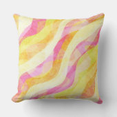 Vibrant Wavy Abstract Pattern クッション (正面)