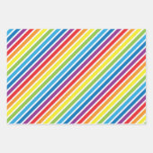 Vibrant White and Rainbow Patterns ラッピングペーパーシート (正面3)