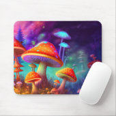 Vibrant Wild Psychedelic Mushroom Illustration マウスパッド (マウス)