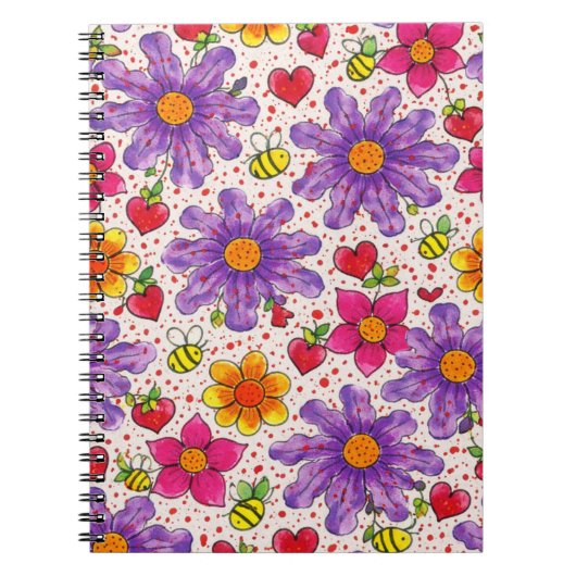 Vibrant Wildflower Blooms  ノートブック (正面)