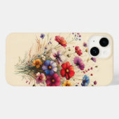 Vibrant Wildflower Bouquet Artistic Floral Cream A Case-Mate iPhoneケース (裏面 (横))