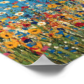 Vibrant Wildflower Field Impressionist Poster Wall ポスター (角)