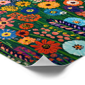 Vibrant Wildflower Field Impressionist Poster Wall ポスター (角)