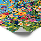 Vibrant Wildflower Field Impressionist Poster Wall ポスター (角)