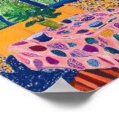 Vibrant Wildflower Field Impressionist Poster Wall ポスター (角)