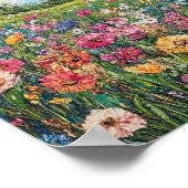 Vibrant Wildflower Field Impressionist Poster Wall ポスター (角)