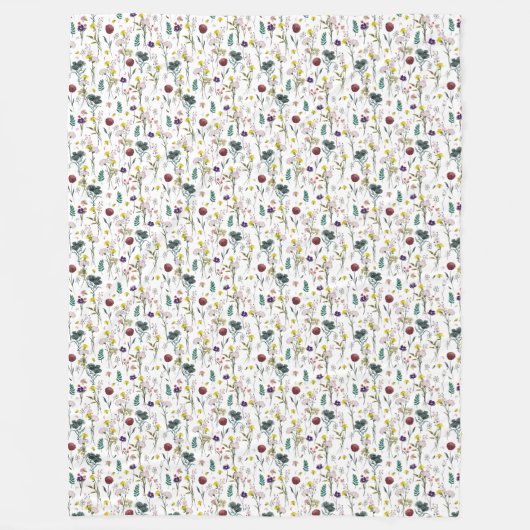 Vibrant Wildflower Fleece Blanket フリースブランケット (正面)
