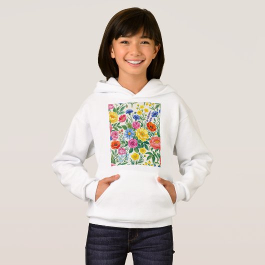Vibrant Wildflower Meadow Botanical Garden Print (正面フル)