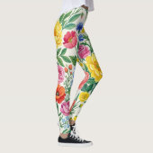 Vibrant Wildflower Meadow Botanical Garden Print レギンス (右)