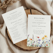 Vibrant Wildflower Wedding Program プログラム