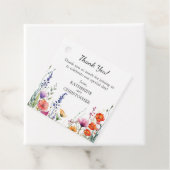Vibrant Wildflower Wedding Thank You Gift フェイバータグ (インサイチュ)