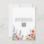 Vibrant Wildflowers Elegant Wedding RSVP Card (裏面)