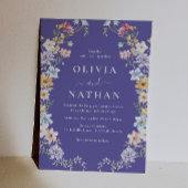 Vibrant Wildflowers Modern Wedding 招待状