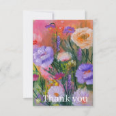 Vibrant Wildflowers Thank you card サンキューカード (正面)