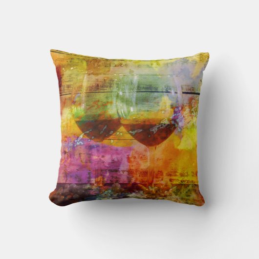Vibrant Wine Throw Pillow クッション (正面)