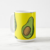 Vibrant Yellow Fruit Illustration - Whimsical  コーヒーマグカップ (正面左)