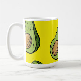 Vibrant Yellow Fruit Illustration - Whimsical コーヒーマグカップ