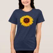 Vibrant Yellow Sunflower Bloom トライブレンドTシャツ (正面)