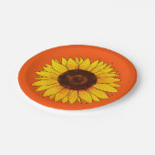 Vibrant Yellow Sunflower Bloom ペーパープレート (アングル)