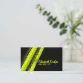 Vibrant Yellow Trails on Dark Canvas 名刺 (スタンド正面)