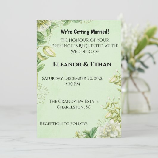 Vibrant Yellow Tulip & Ranunculus Formal Wedding I (スタンド正面)