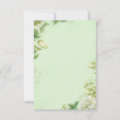 Vibrant Yellow Tulip & Ranunculus Formal Wedding I 出欠カード (裏面)