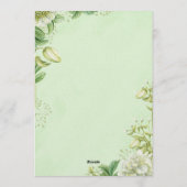 Vibrant Yellow Tulip & Ranunculus Formal Wedding I 招待状 (裏面)