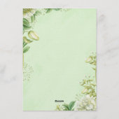 Vibrant Yellow Tulip & Ranunculus Formal Wedding I 招待状 (裏面)