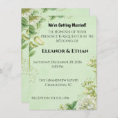 Vibrant Yellow Tulip & Ranunculus Formal Wedding I 招待状 (正面/裏面)