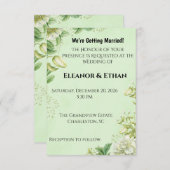 Vibrant Yellow Tulip & Ranunculus Formal Wedding I 招待状 (正面/裏面)