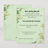 Vibrant Yellow Tulip & Ranunculus Formal Wedding I 招待状 (正面/裏面)