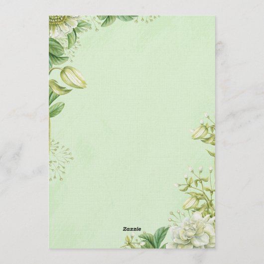 Vibrant Yellow Tulip & Ranunculus Formal Wedding I 招待状 (裏面)