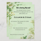 Vibrant Yellow Tulip & Ranunculus Formal Wedding I 招待状 (正面/裏面)